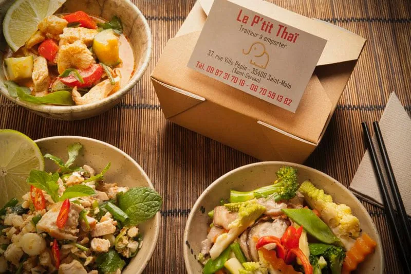 Plats du P'tit Thaï préparés sur commande, prêts à emporter